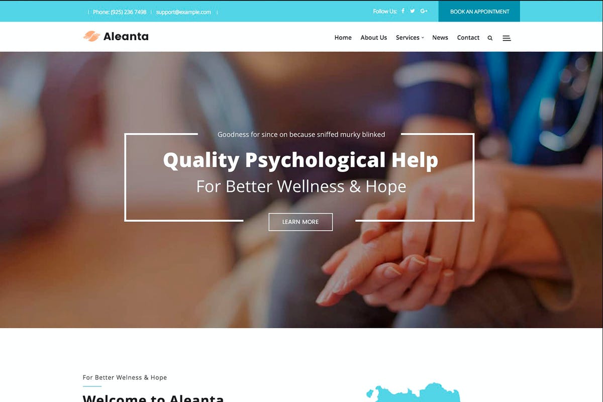 Aleanta - Psychology WordPress Theme