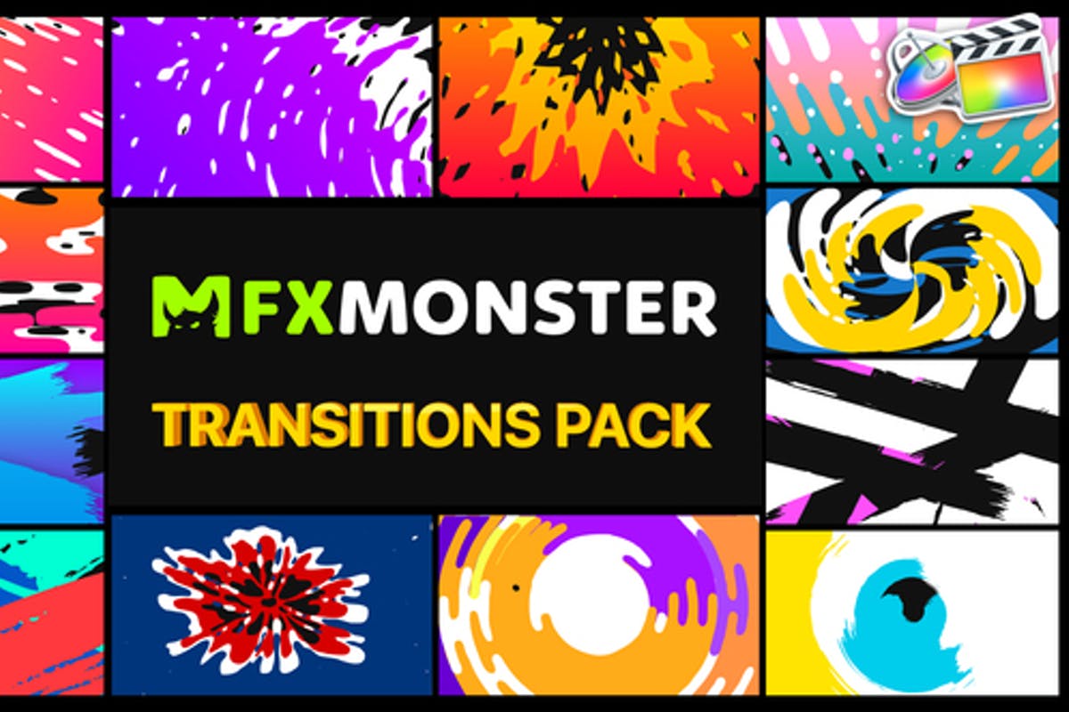 Handy Colorful Transitions Final Cut Pro Video Templates Free