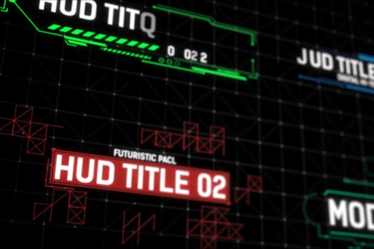 HUD Titles Final Cut Pro Video Templates Free