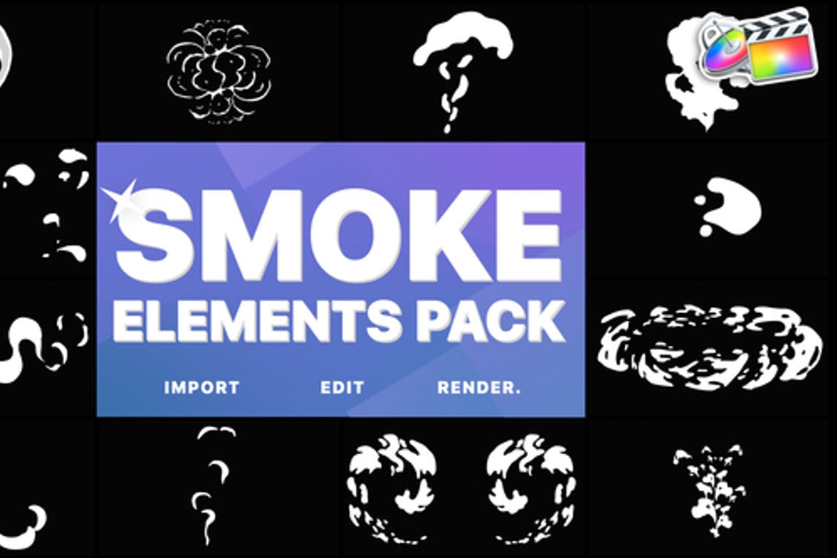 2D FX Smoke Elements Final Cut Pro Video Templates Free