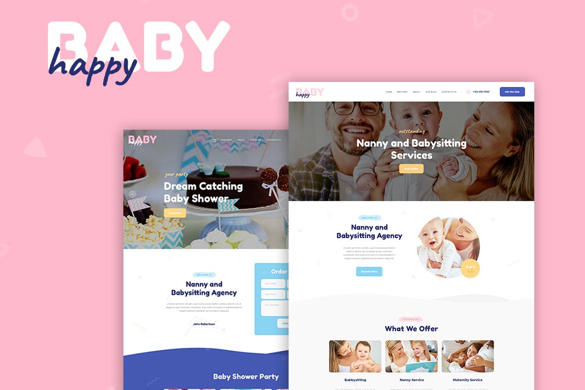 Happy Baby Download WordPress Theme Free