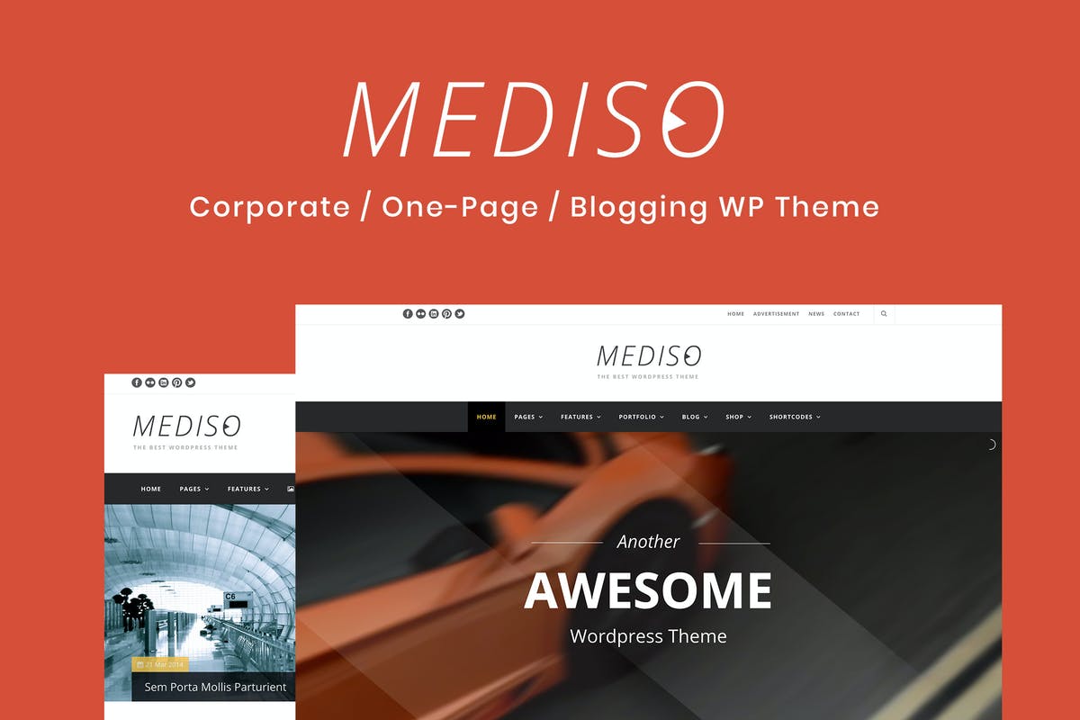 Mediso - Corporate / One-Page  WordPress Theme