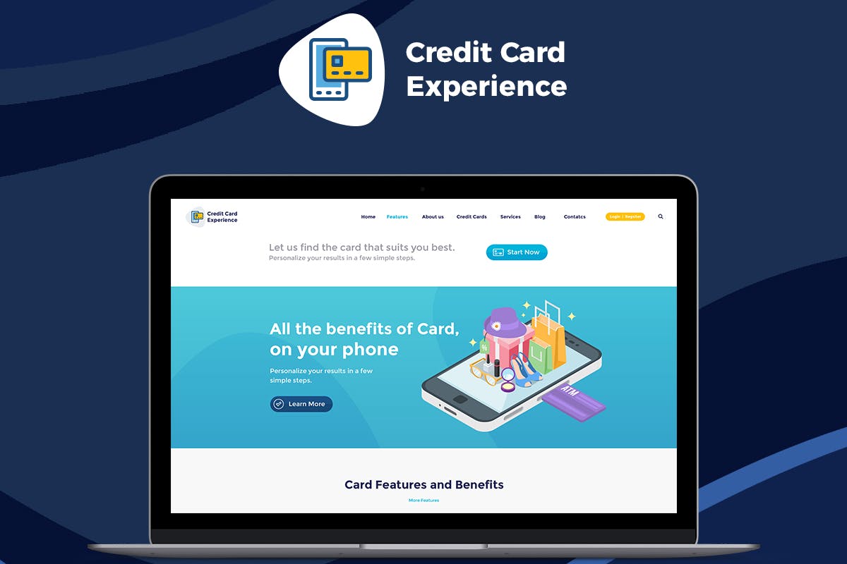 Credit Card Experience Salient WordPress Theme Free Download