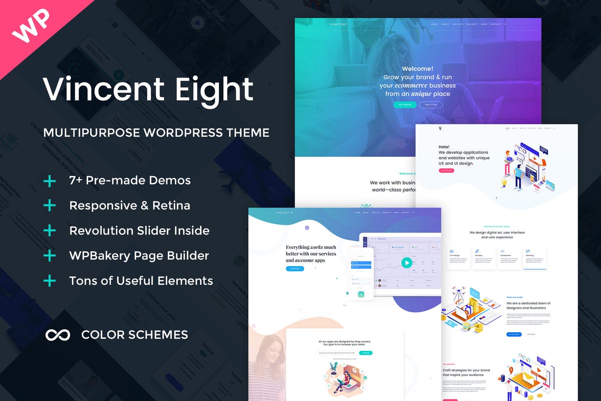 Vincent Eight - Multipurpose WordPress Theme