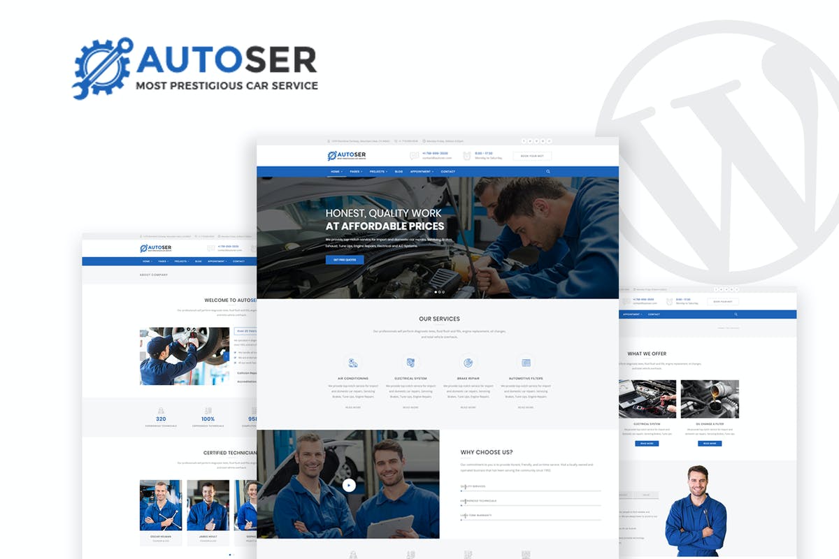 Autoser - Car Repair & Auto Services WP Theme