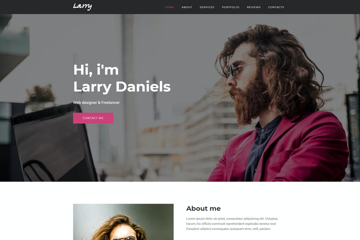 Larry. - Personal WordPress Theme Free Download