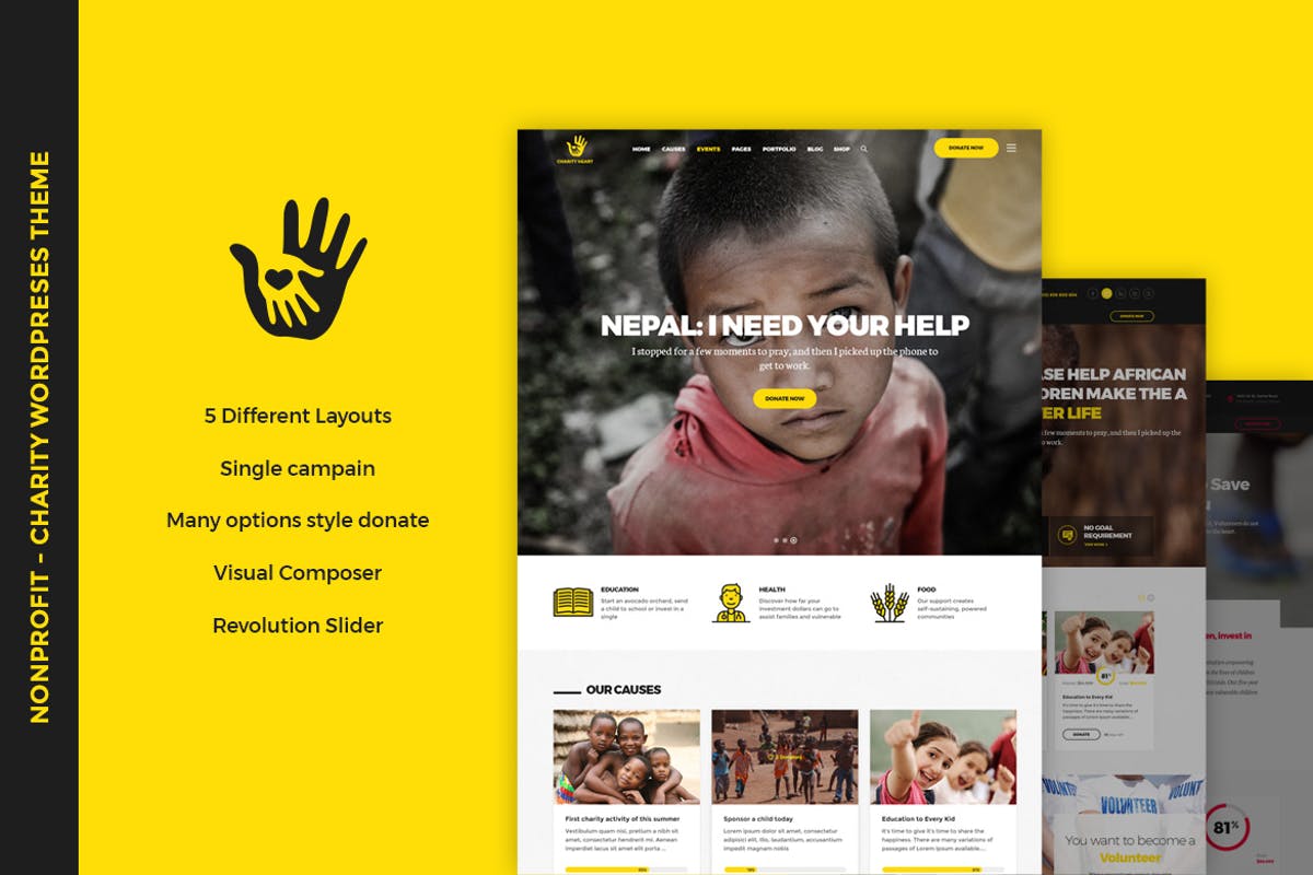 CharityHeart - Nonprofit WordPress Theme