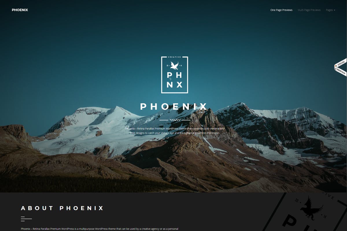 Phoenix - WordPress Minimal Multipurpose Portfolio