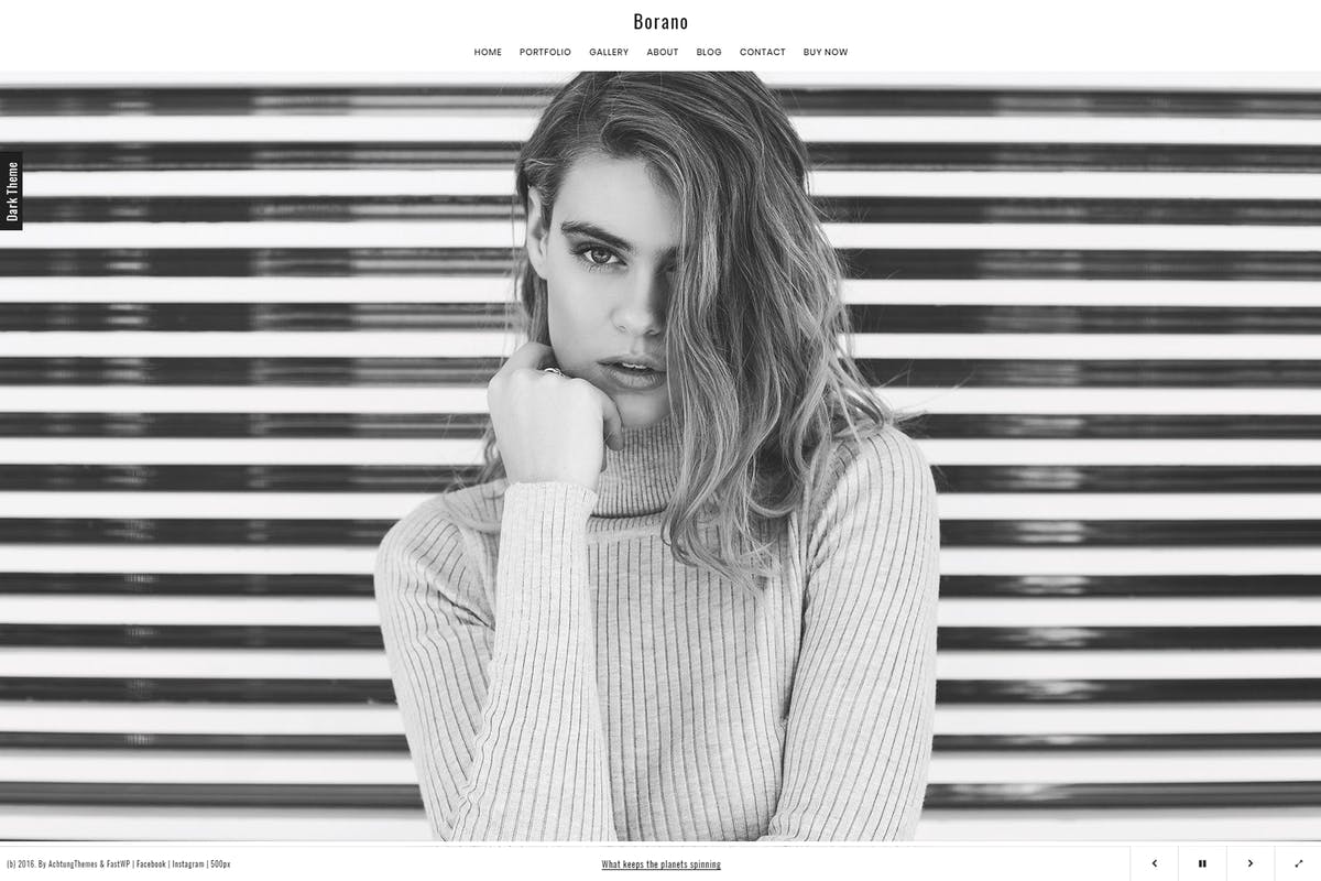 Borano - Photography / Portfolio WordPress Theme for free
