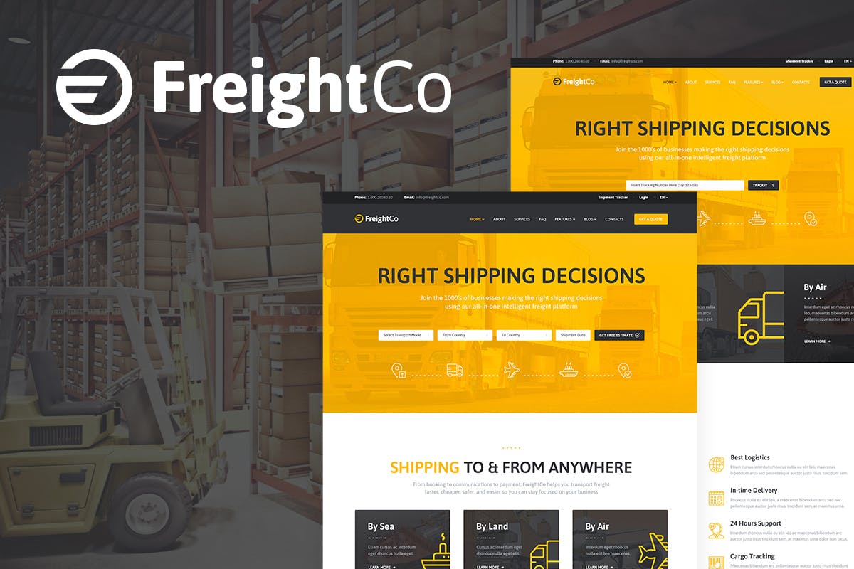 FreightCo - free wordpress theme download
