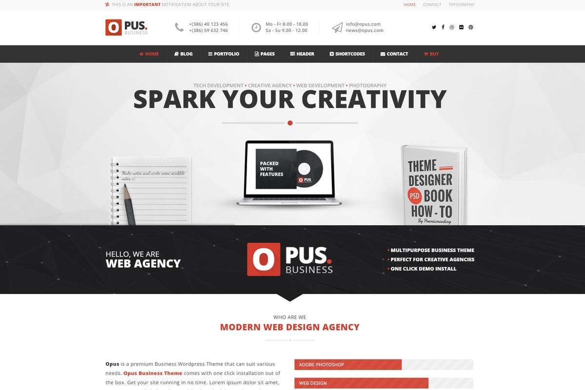Opus - Multipurpose Business WordPress Theme