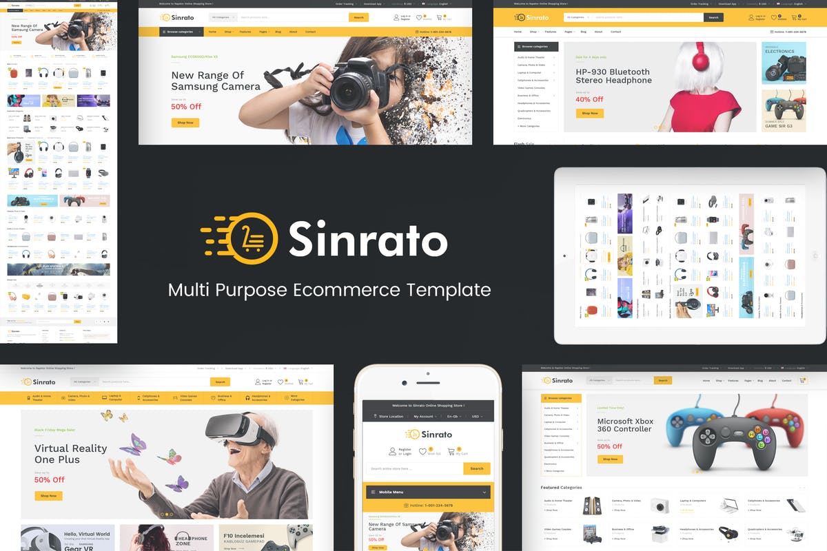 Sinrato - Electronics Theme for wordpress theme free personal website