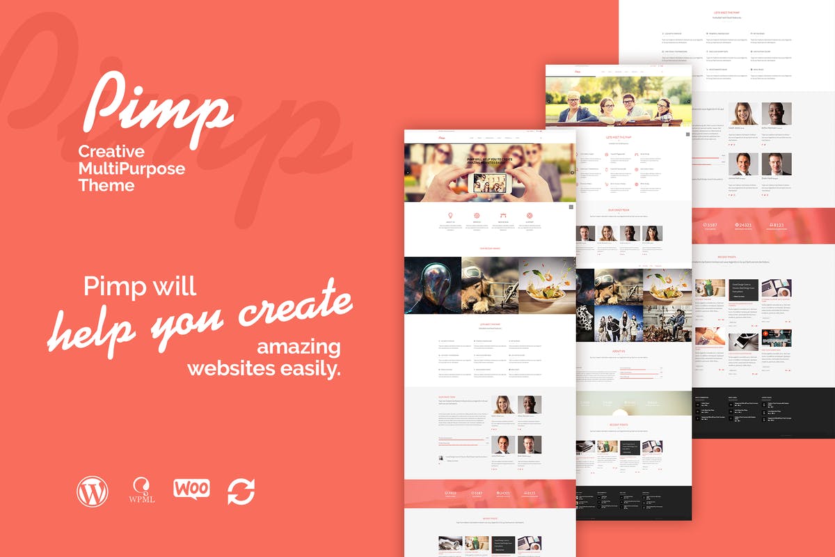 PIMP - Creative MultiPurpose wordpress theme builder free