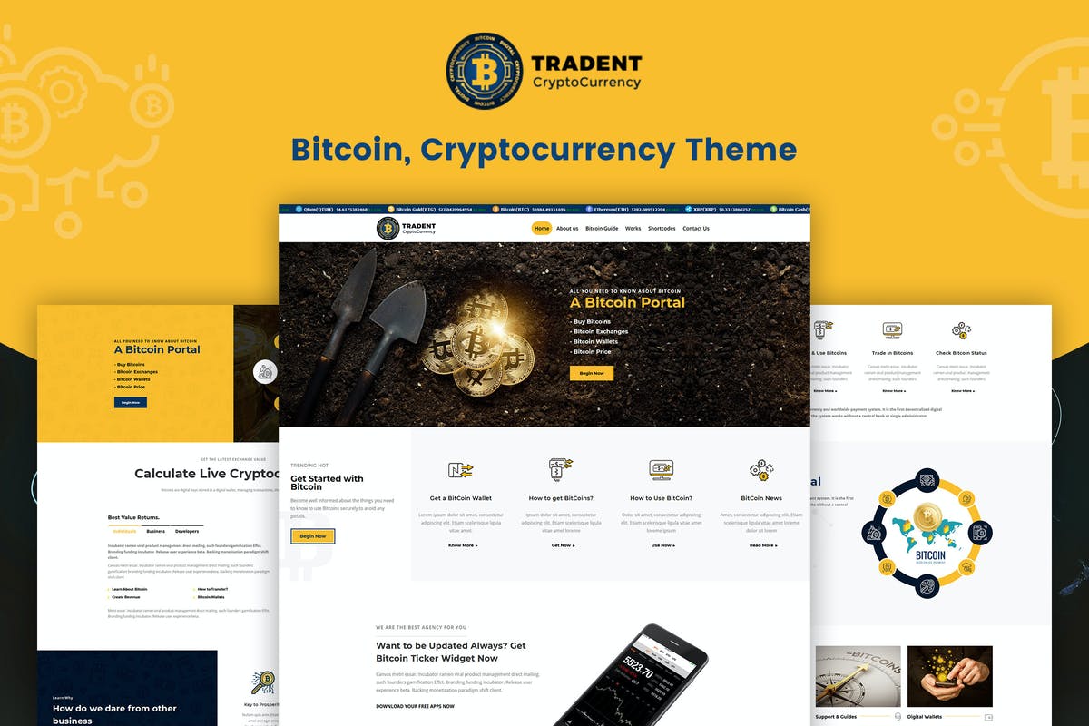 Tradent Cryptocurrency - Bitcoin, Crypto Theme