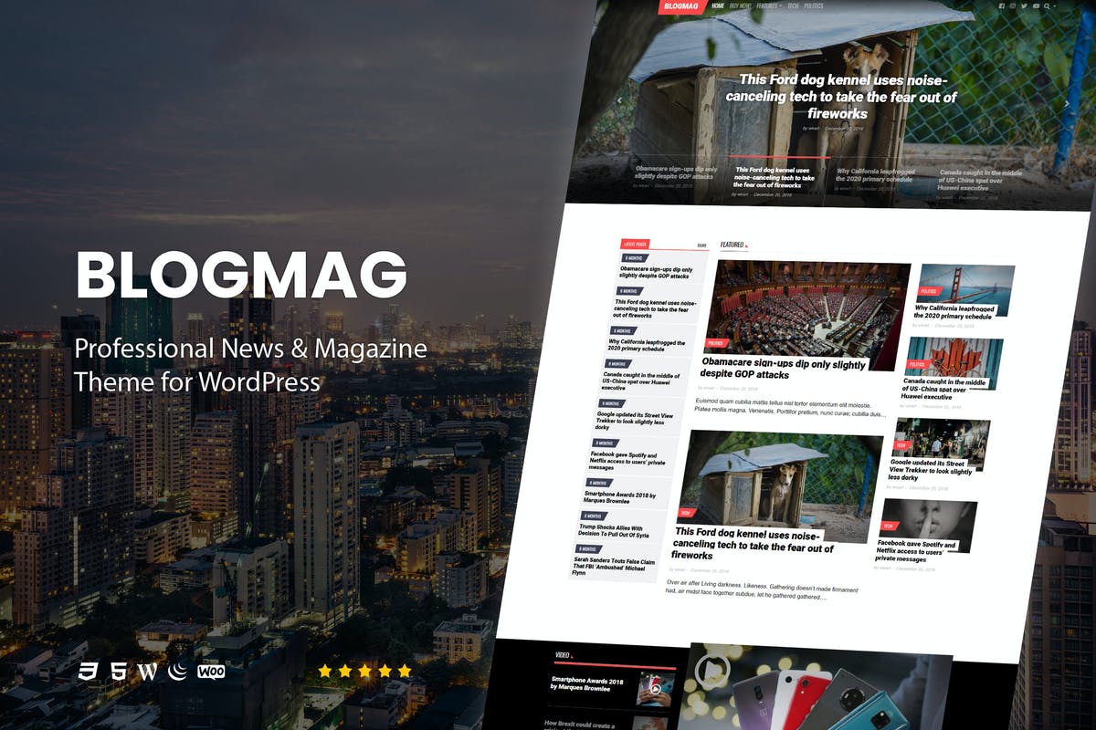 BlogMag - Professional Magazine Theme for WordPres