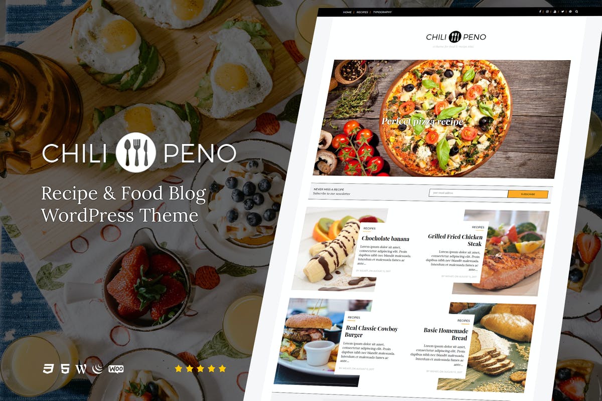 Chilipeno - Recipe & Food wordpress theme for news site