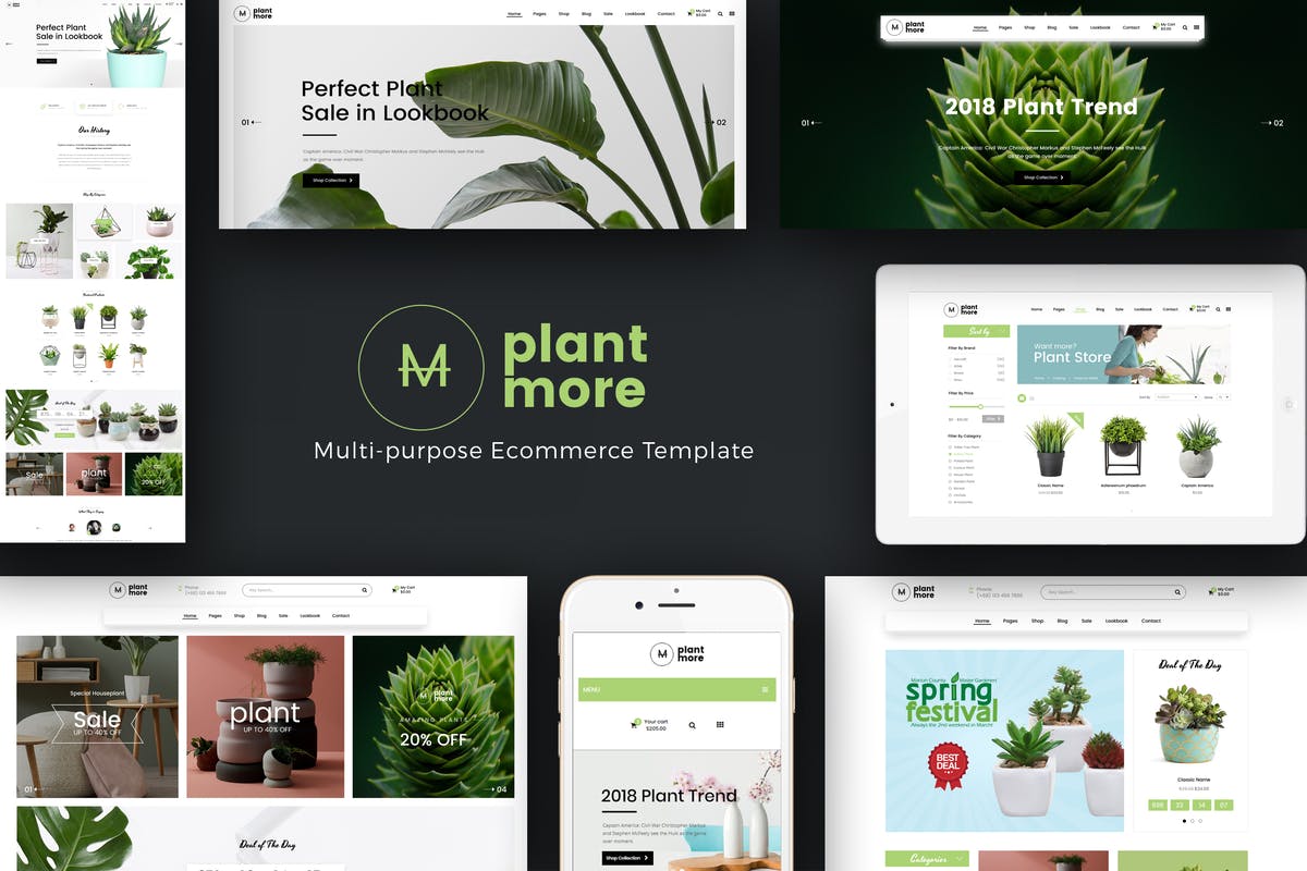 Plantmore - Responsive WooCommerce Wordpress Theme Free Portfolio