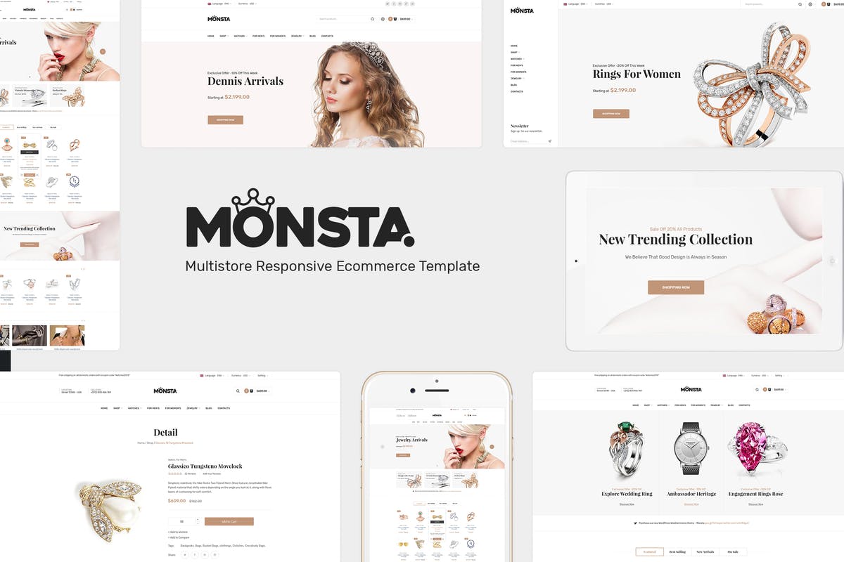 Monsta - Jewelry WooCommerce Wordpress Theme Free Portfolio