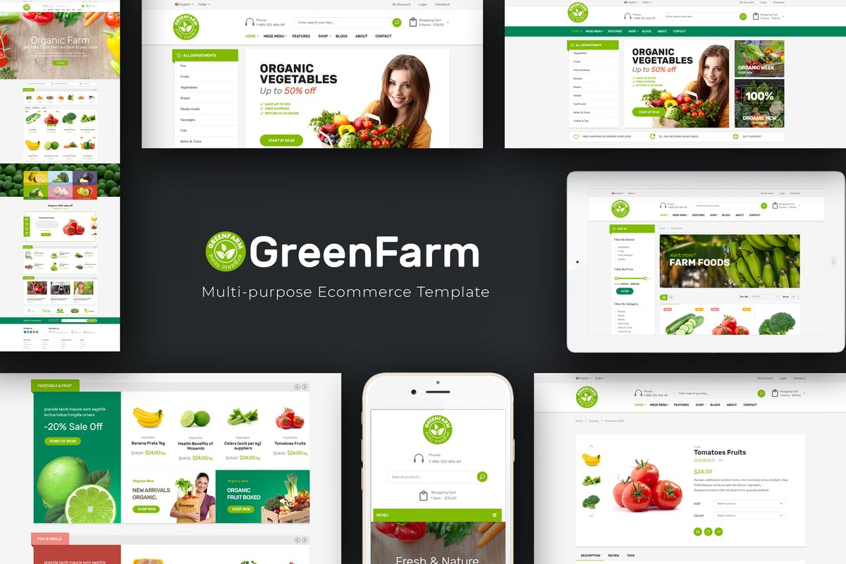 Greenfarm - Organic WooCommerce Wordpress Theme Free Portfolio
