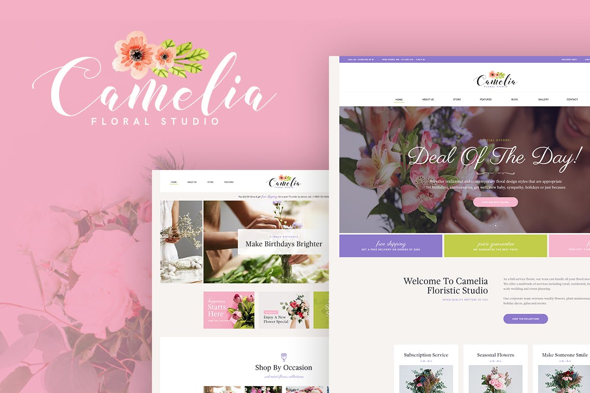 Camelia - A Floral Studio WordPress Theme