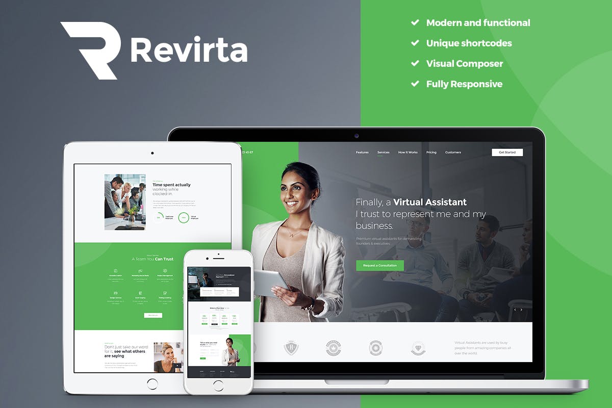 Revirta - Virtual Assistant WordPress Theme