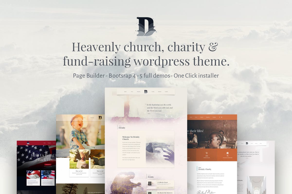 Divinity - Church& Nonprofit wordpress theme download free premium