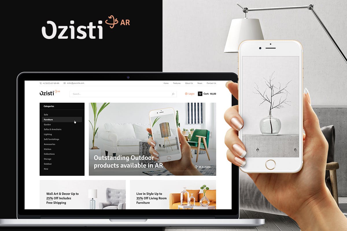 Ozisti | Augmented Reality WooCommerce Theme