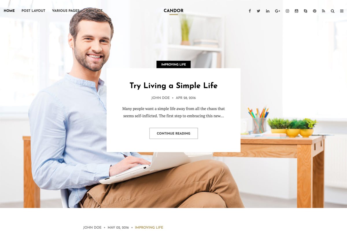 Candor - Responsive WordPress Blog Theme