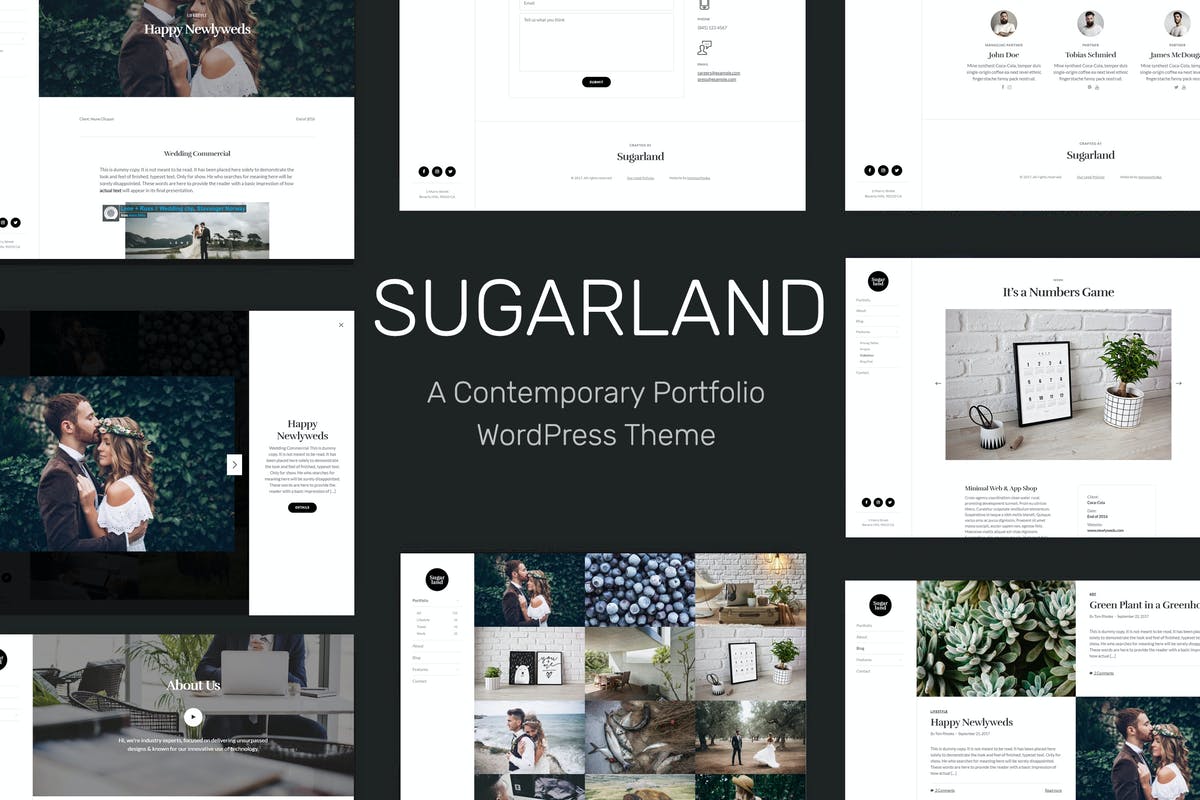Sugarland – Contemporary Portfolio Free Download WordPress Themes
