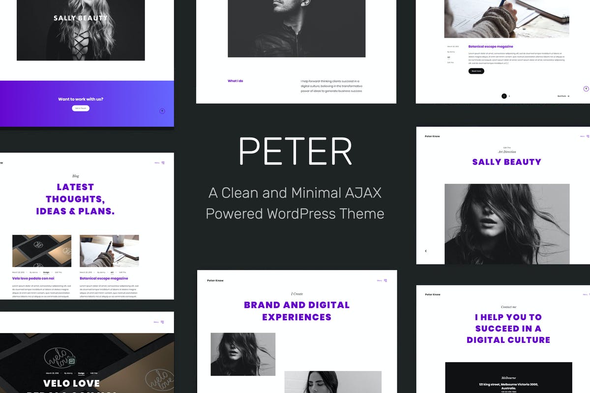 Peter - Ajax Based Creative WordPress Theme