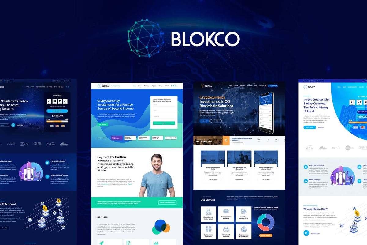 Blokco - ICO, Cryptocurrency & Consulting WP Theme