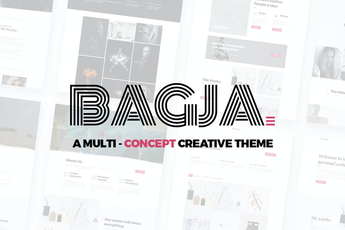 Bagja - Responsive Multi Concept & One Page Portfo