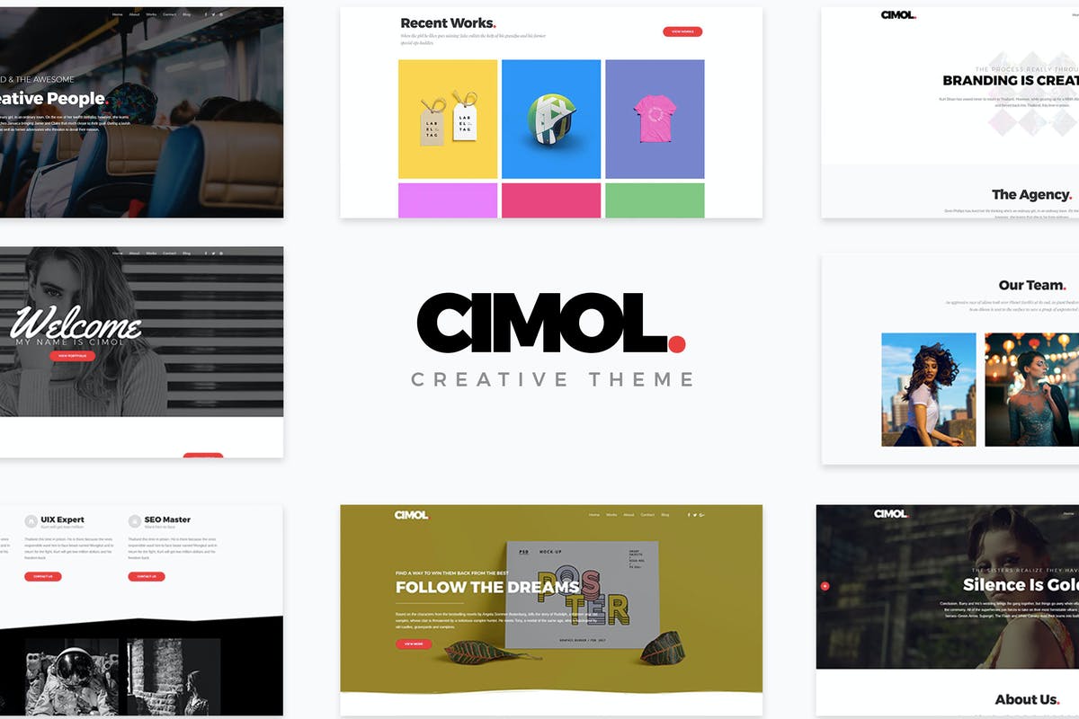 Cimol - Responsive One Page & Multi Page Portfolio