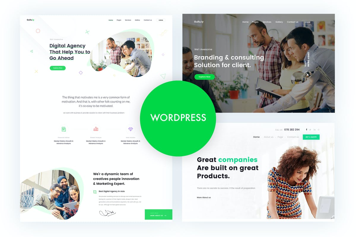 Gullu - Agency & Multipurpose WordPress Theme