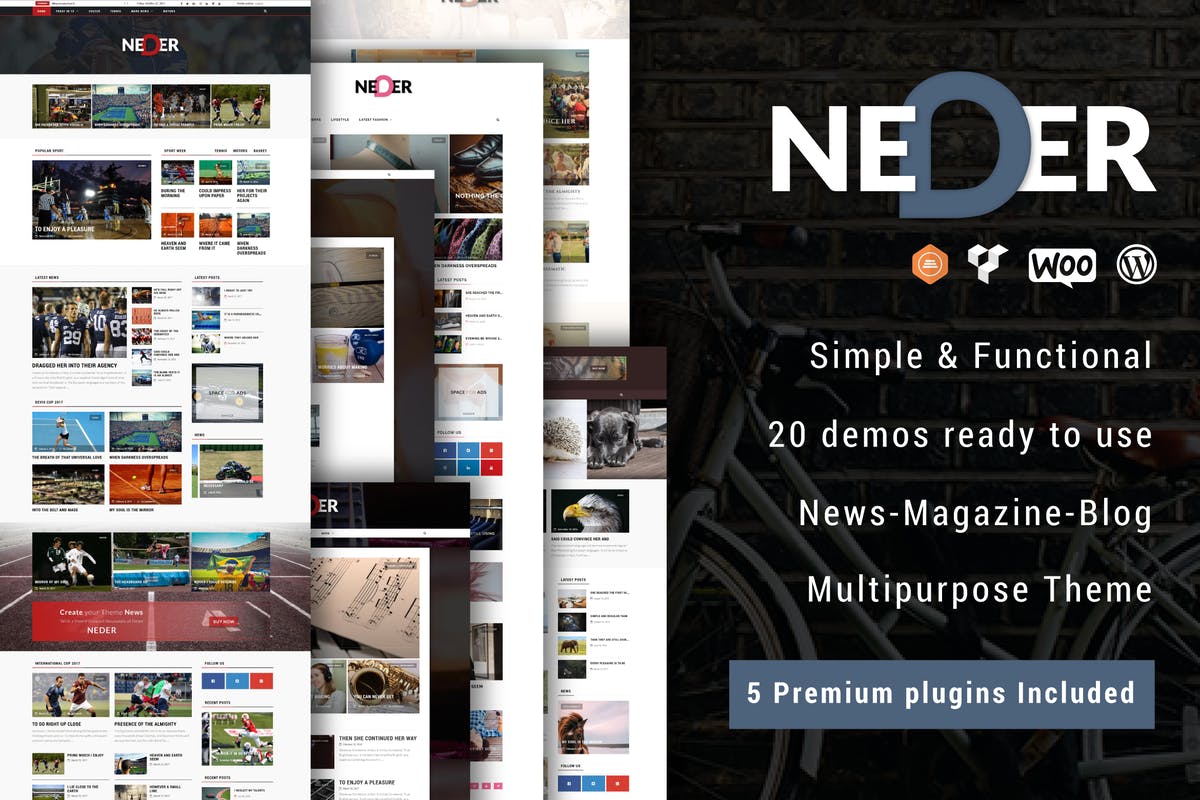 Neder - WordPress News Magazine and Wordpress News Blog Themes Free