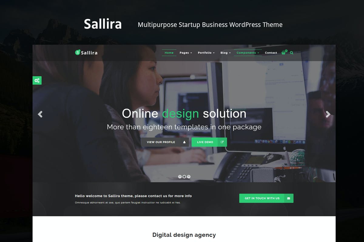 Sallira - Multipurpose Startup WordPress Theme