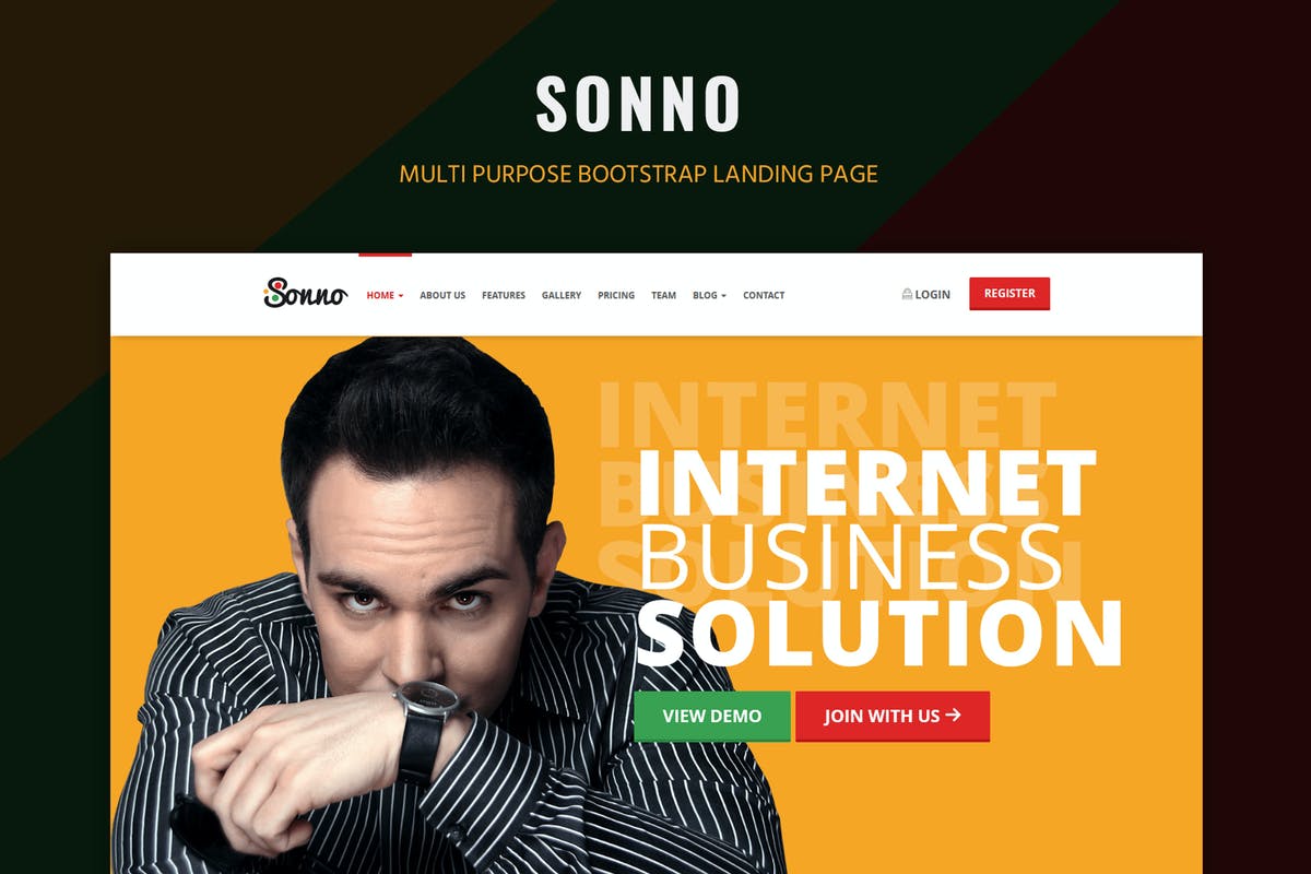 Sonno - Startup Marketing Landing Page WP Theme