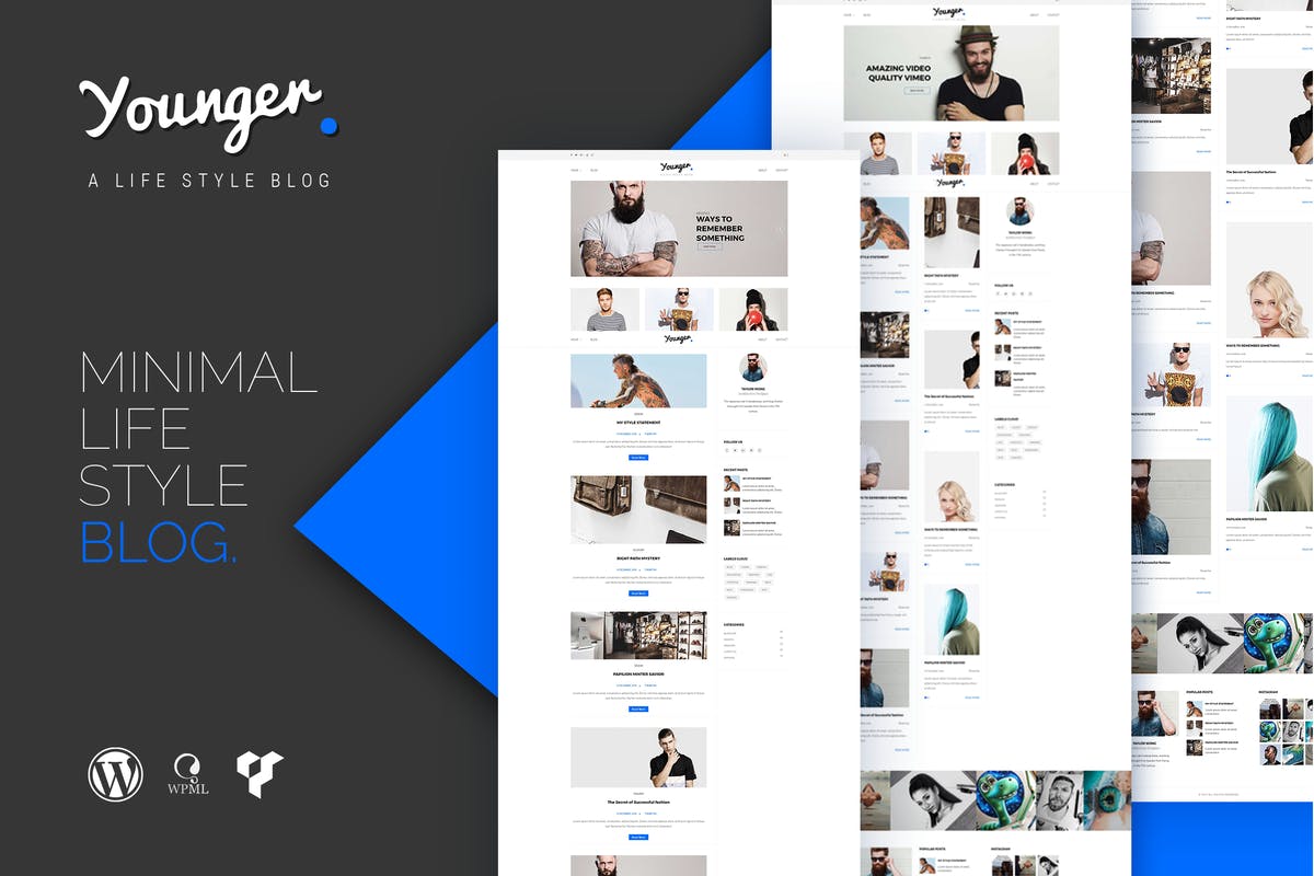 Younger Blogger - Personal Blog WordPress Theme