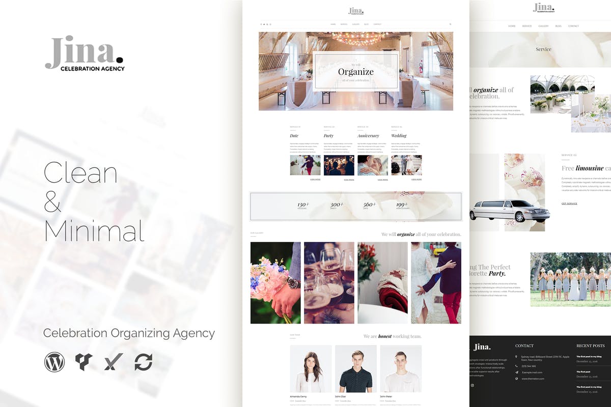 Jina - Celebration Agency WordPress Theme