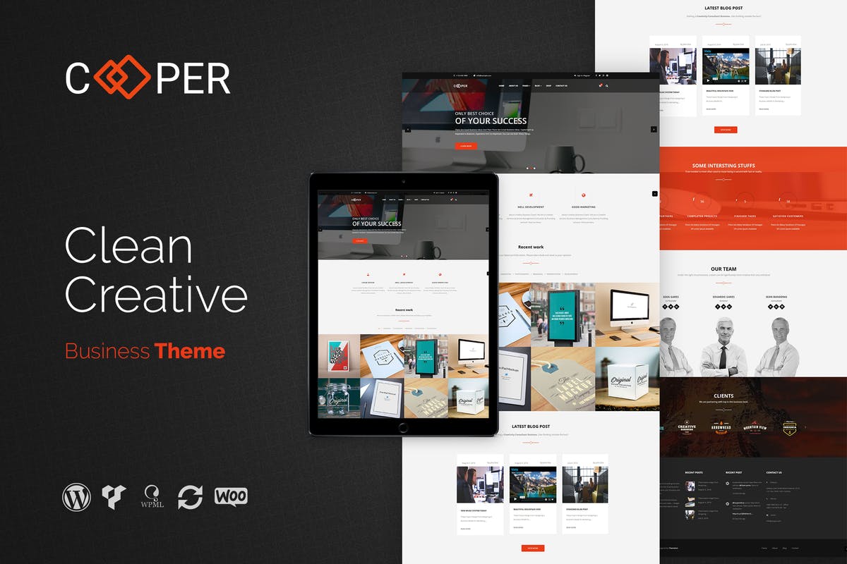 Cooper - Clean Creative Business WordPress Theme