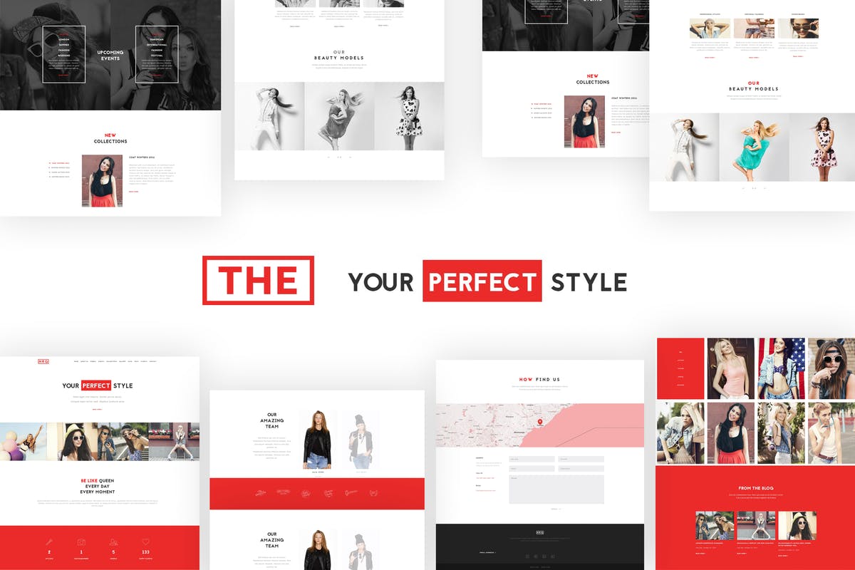The Fashion Model Agency One Page Beauty WordPress Themes Free