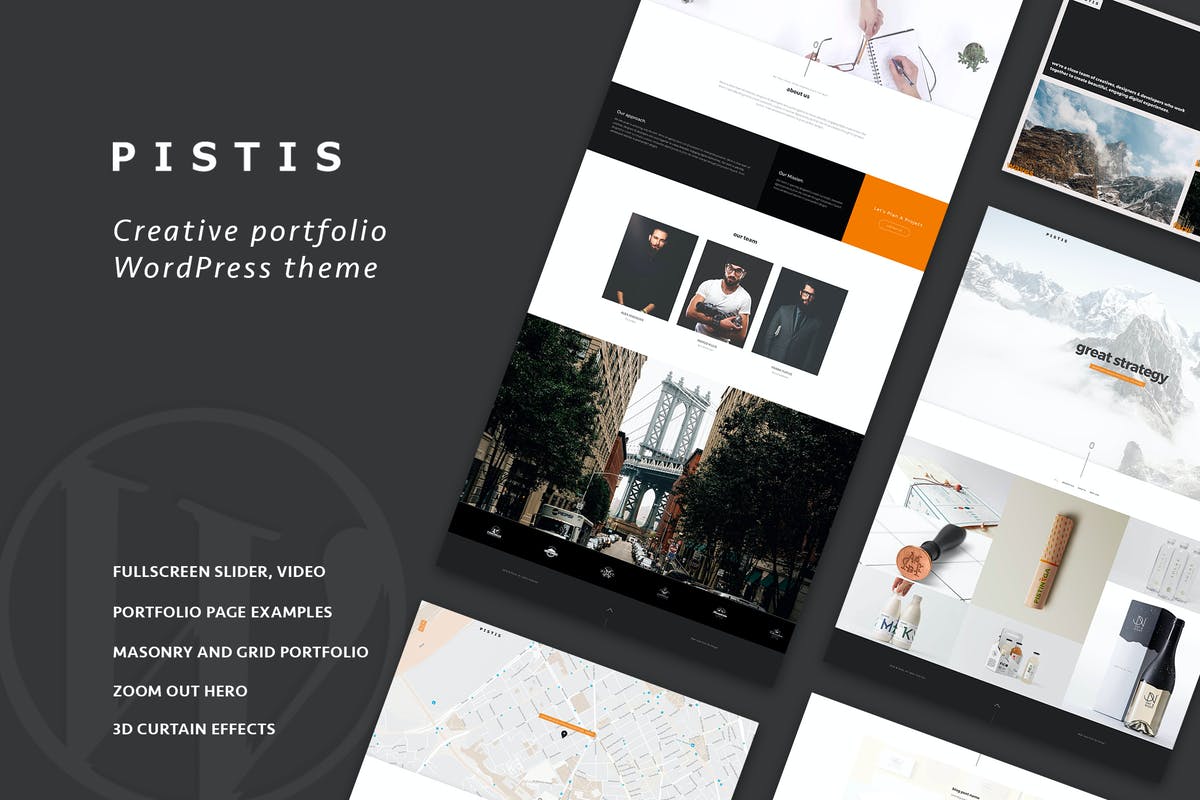 Pistis - Portfolio / Agency WordPress Themes For Free