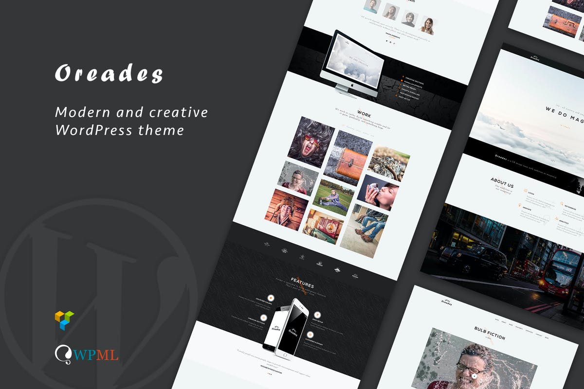 Oreades - Creative One-Page WordPress Theme