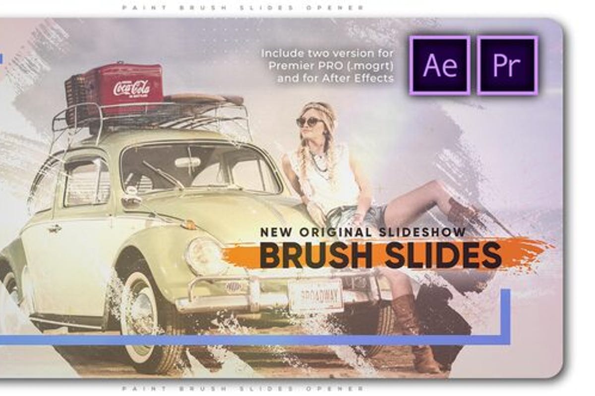 Paint Brush Slides Opener Video Templates Free Premiere Pro