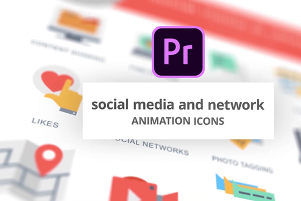 Social Media and Network - Animation Icons (MOGRT)
