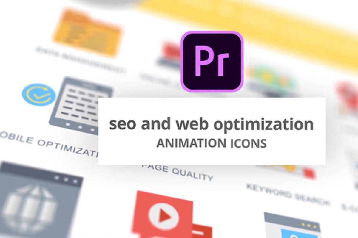 SEO and Web Optimization - Animation Icons (MOGRT)