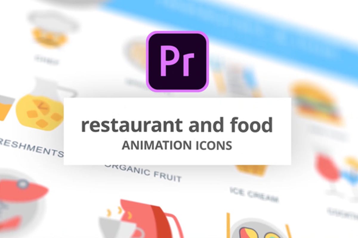 Restaurant and Food - Animation Icons (MOGRT)