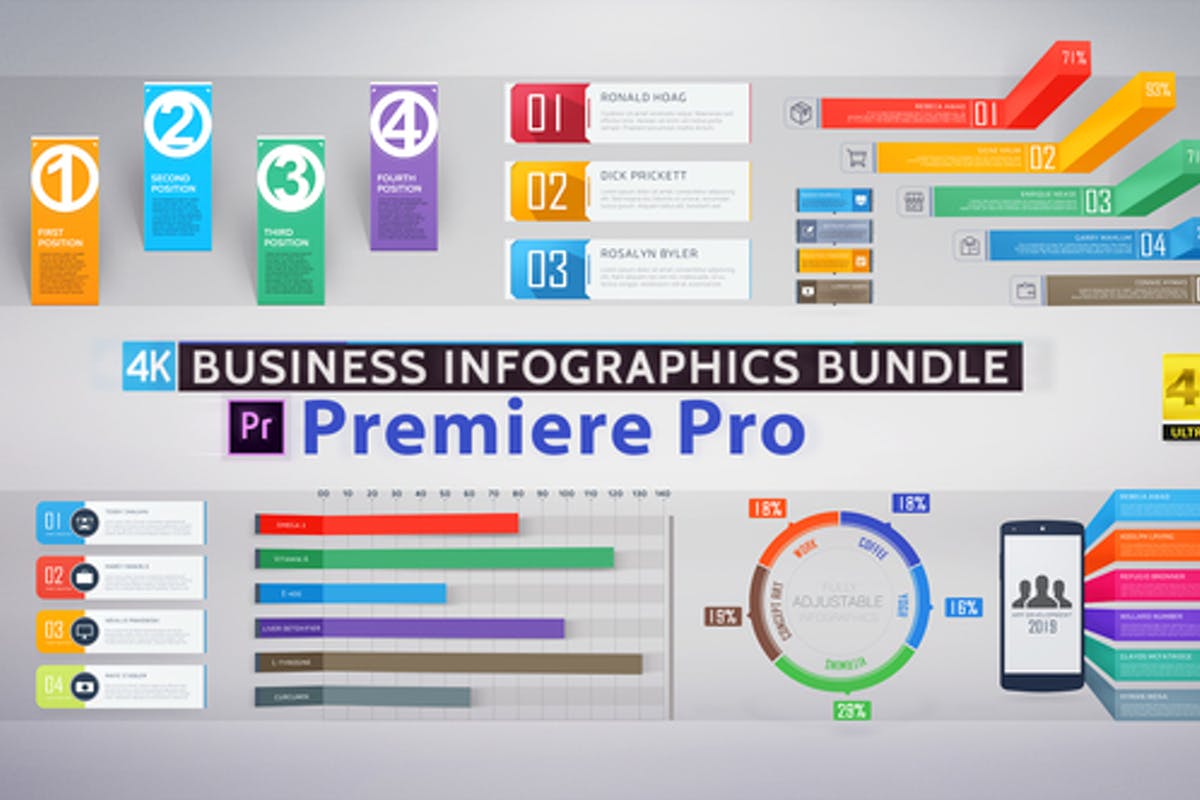 Business Infographics Bundle - PremierePro