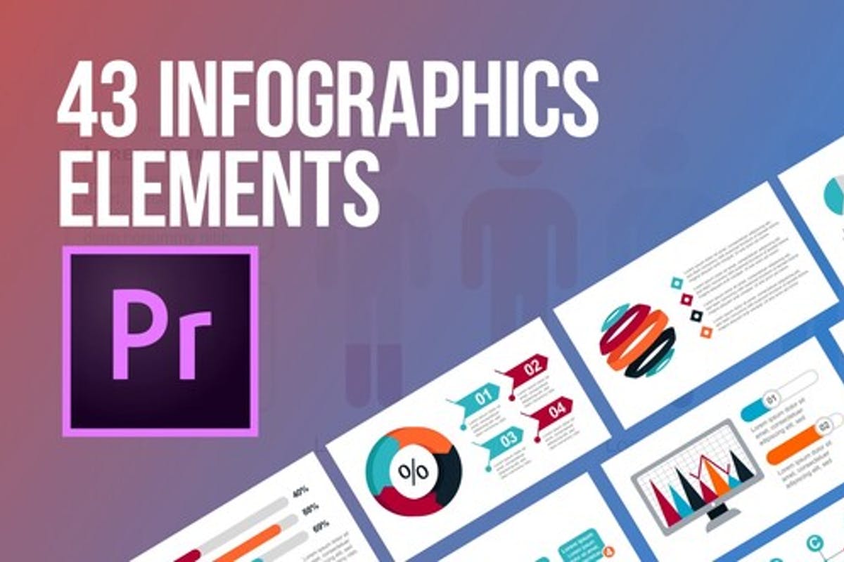 43 Infographics Elements (MOGRT) for Premiere Pro