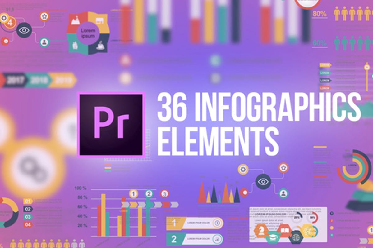 Infographics - 36 Elements (MOGRT) for Premiere Pro
